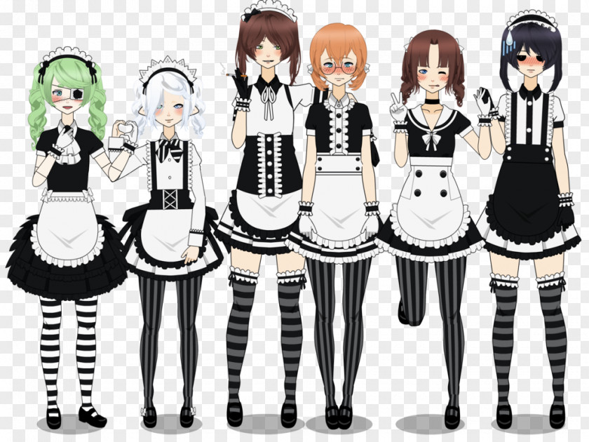 Maid French Uniform Clothing PNG