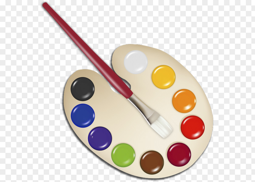 Paint Palette Watercolor Painting Paintbrush Clip Art PNG