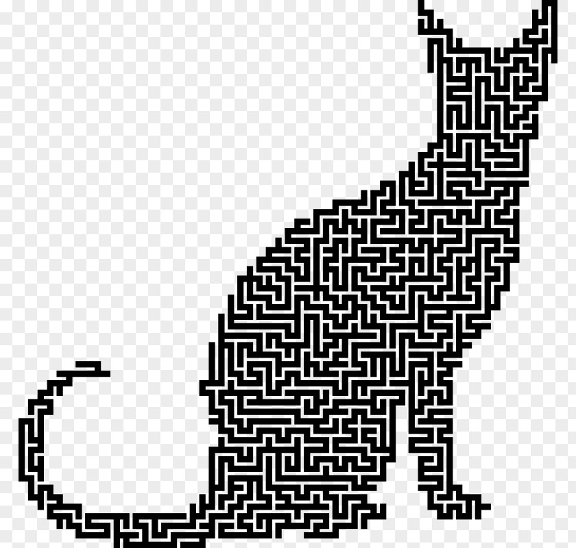 Cat Kitten Maze Puzzle Clip Art PNG