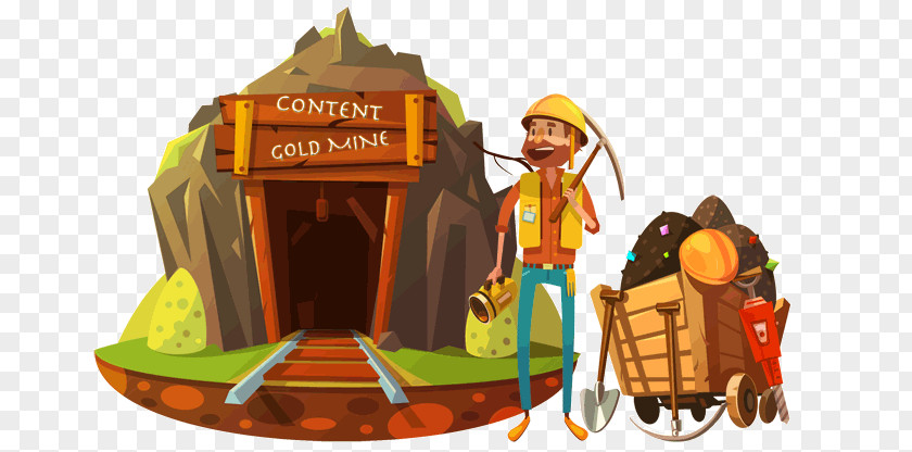 Longwall Mining Animation Gold Vector Graphics Stock Illustration PNG