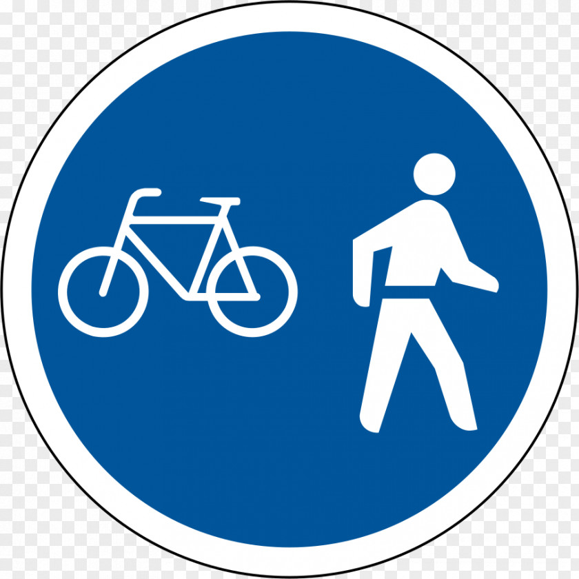 Bicycle Electric Segregated Cycle Facilities Blue-bike Traffic Sign PNG