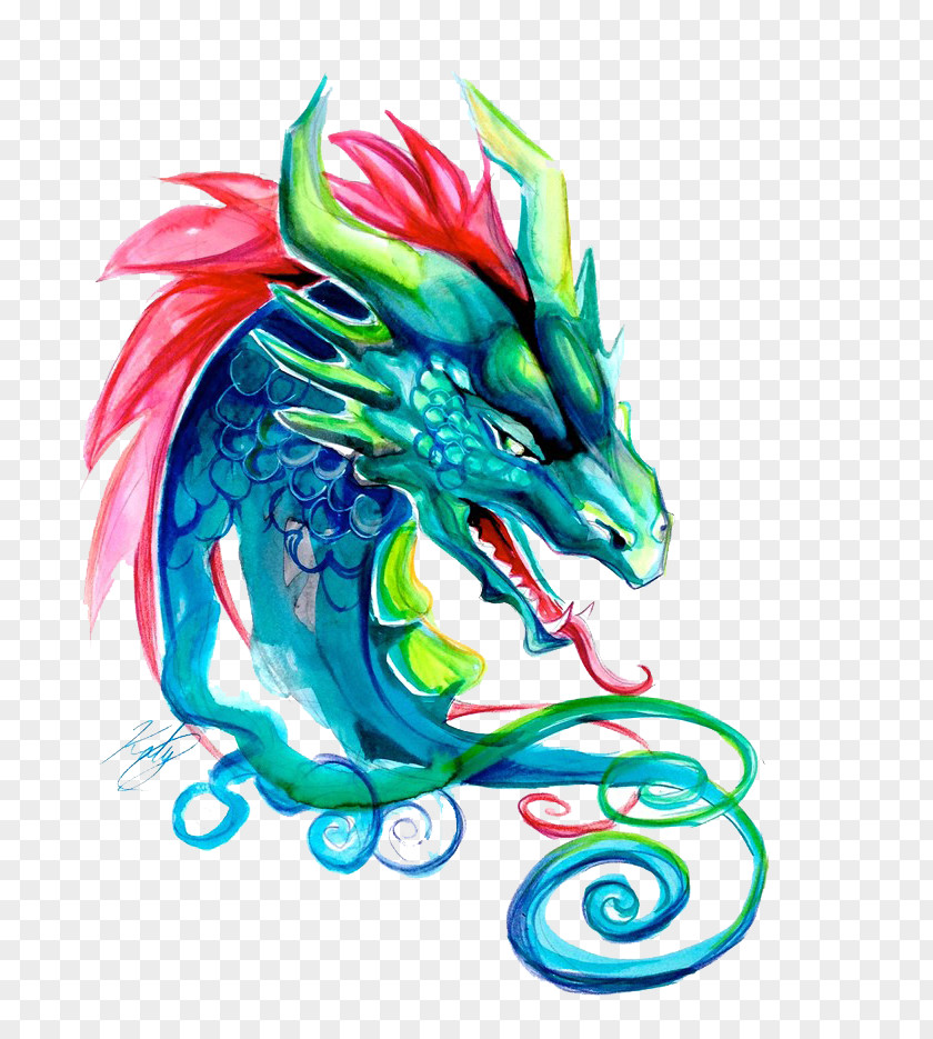 Fantasy Dragon Illustration Image Drawing DeviantArt Color PNG