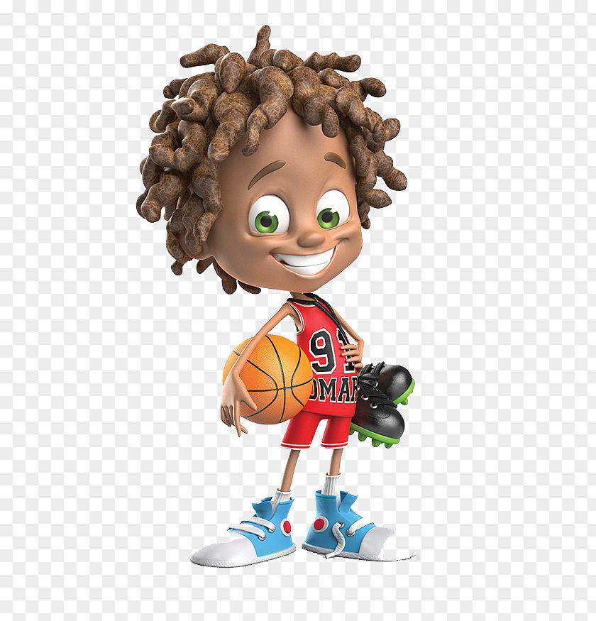 3d Curls Basketball Boy Character Design Cartoon Child PNG