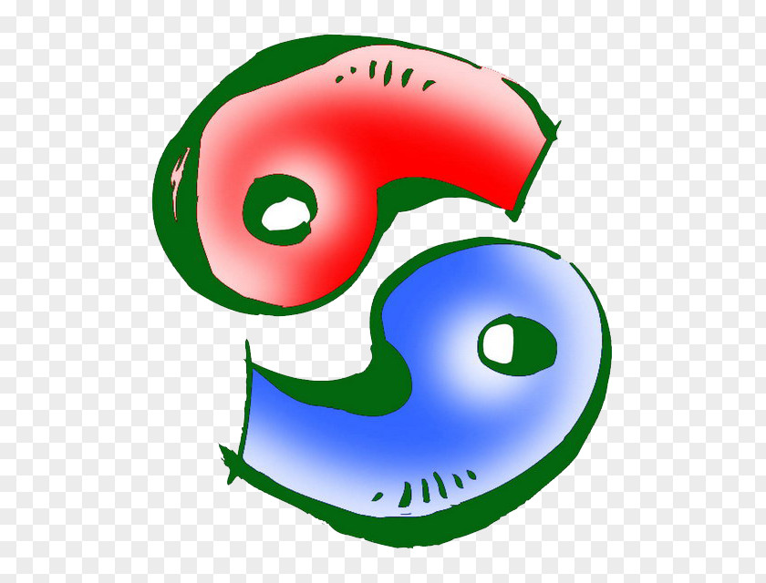 Blue And Red Yin Yang Pisces Cancer PNG