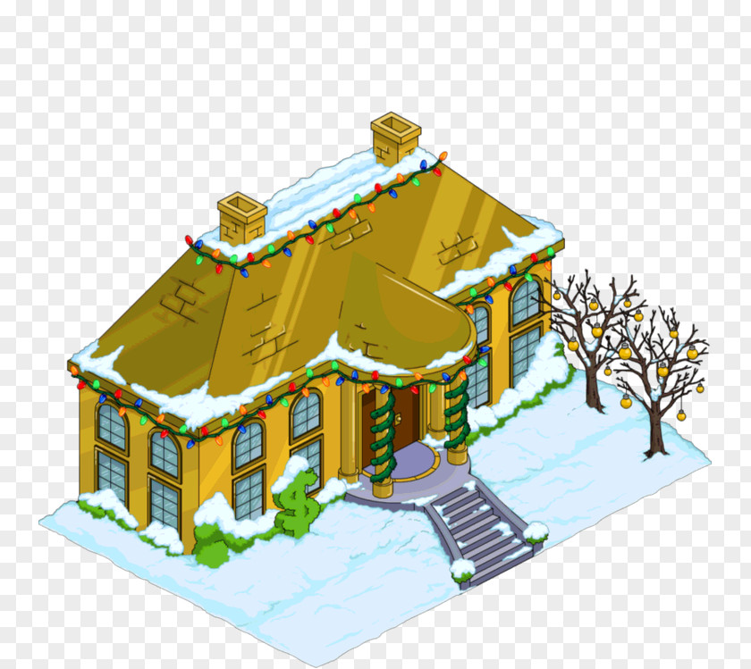 Gold Bar Decorated The Simpsons: Tapped Out Game Christmas New Year Residential Area PNG