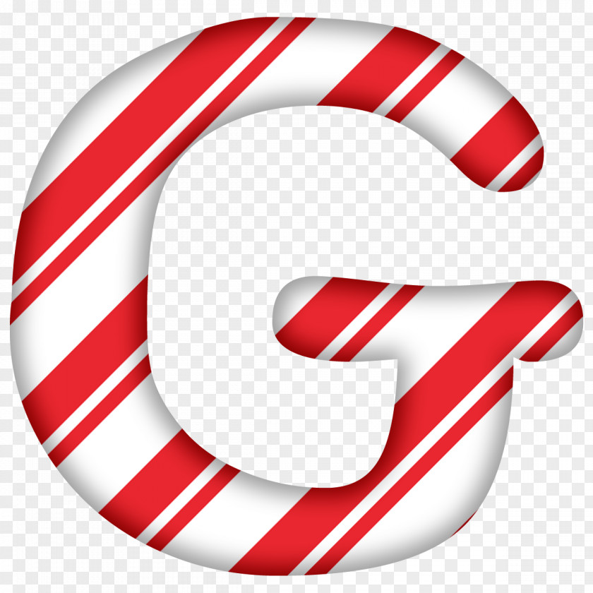 Letter G Candy Cane Case PNG