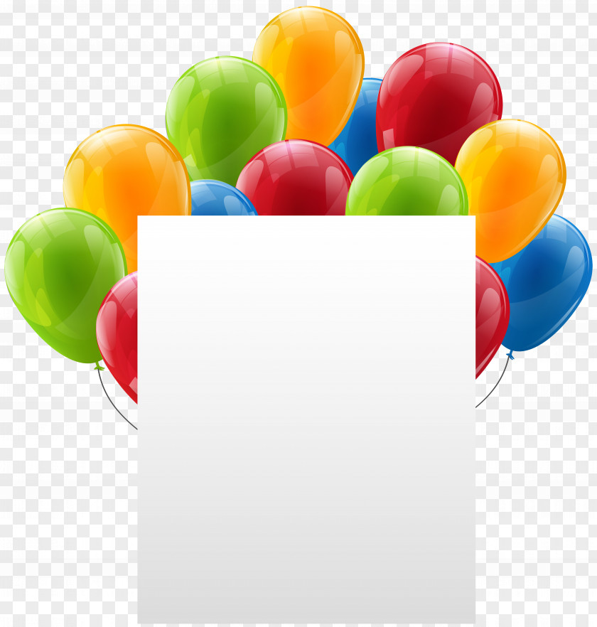 Paper Sheet With Balloons Transparent Clip Art Birthday Balloon PNG