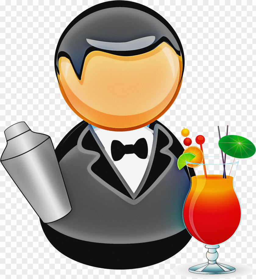 Cartoon Bartender Alcohol Drink Juice PNG