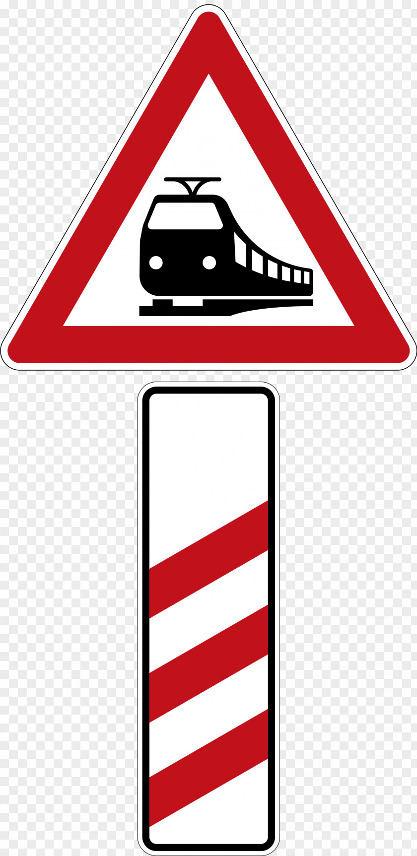 Train Rail Transport Level Crossing Track Traffic Sign PNG