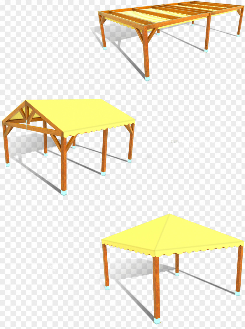 Pergola Plywood Beam Structure PNG