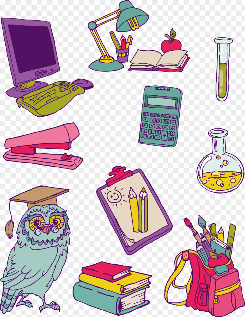 School Supplies Season Graphic Arts Adobe Illustrator PNG