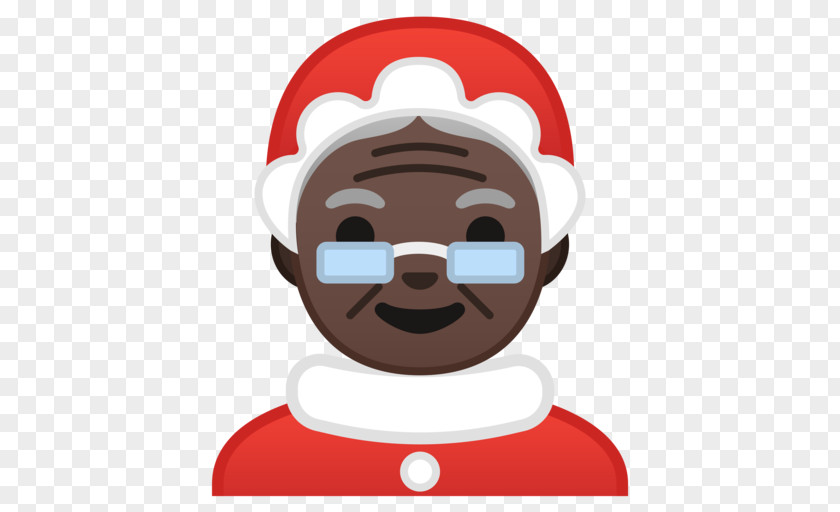 Android Oreo Dark Skin Santa Claus Human Color Light PNG