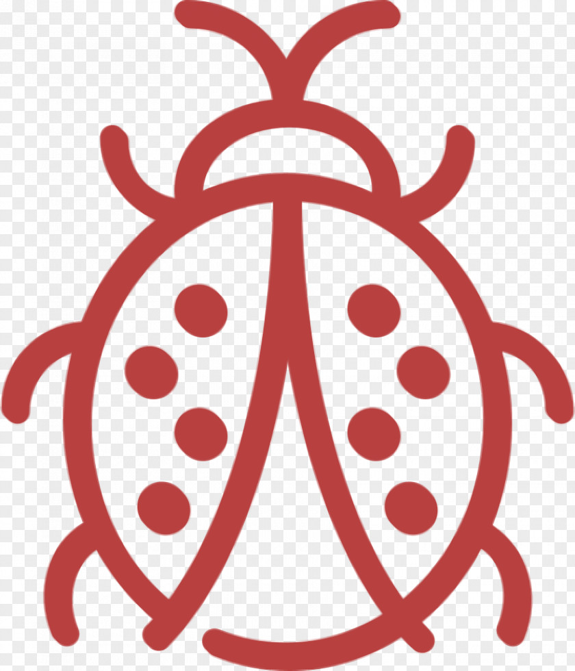 Linear Detailed Travel Elements Icon Ladybug PNG