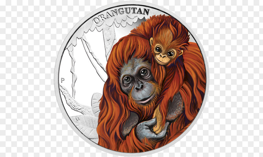 Orangutan Perth Mint Silver Coin PNG