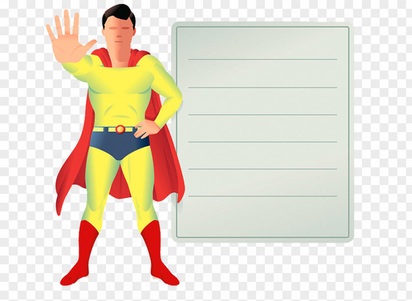 Superman Cape Superhero Illustration PNG