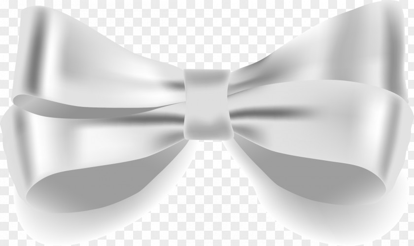 Vector Hand Painted Silver Bow Ribbon Vecteur Computer File PNG