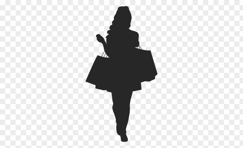 Silhouette Shopping Woman PNG Woman, black girl clipart PNG