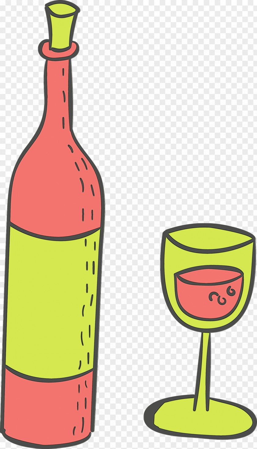 Glass Bottle Line PNG