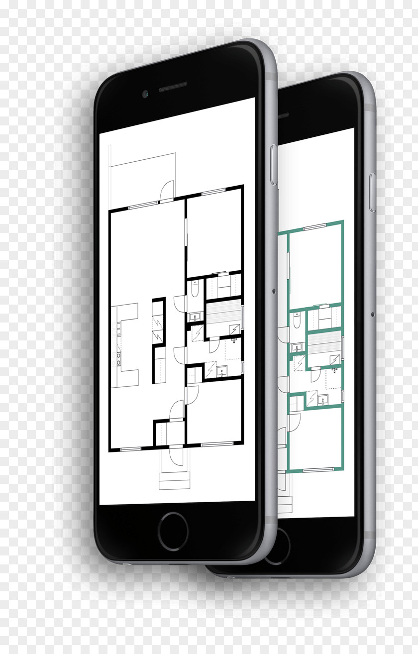 Black Floor Feature Phone House Plan Starter Home PNG