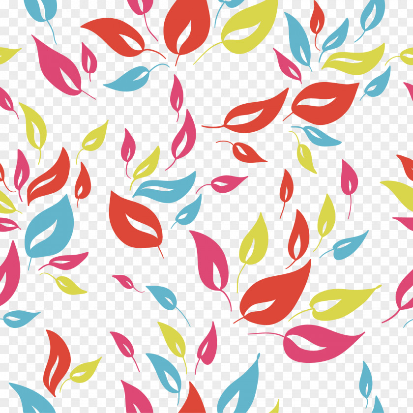Color Leaves Seamless Background Vector Material Leaf Clip Art PNG