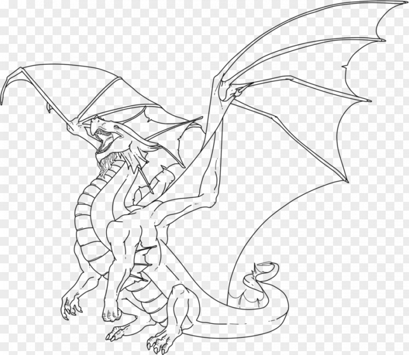 Dragon Coloring Book Child Adult Fantasy PNG