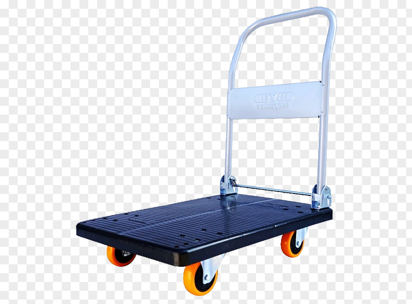 Flatbed Truck Carrying Po Cart Hand PNG