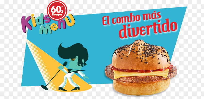 Kids Burger Fast Food Hamburger Sixties Junk PNG