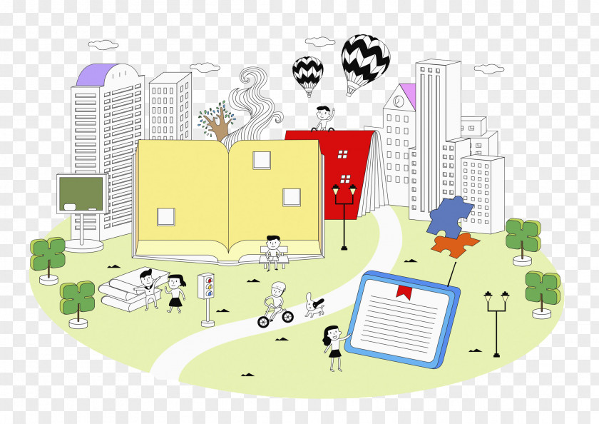 Open Book Drawing Cartoon Illustration PNG