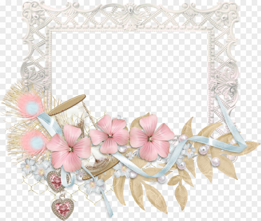 Picture Frames Flower Floral Design Necklace PNG