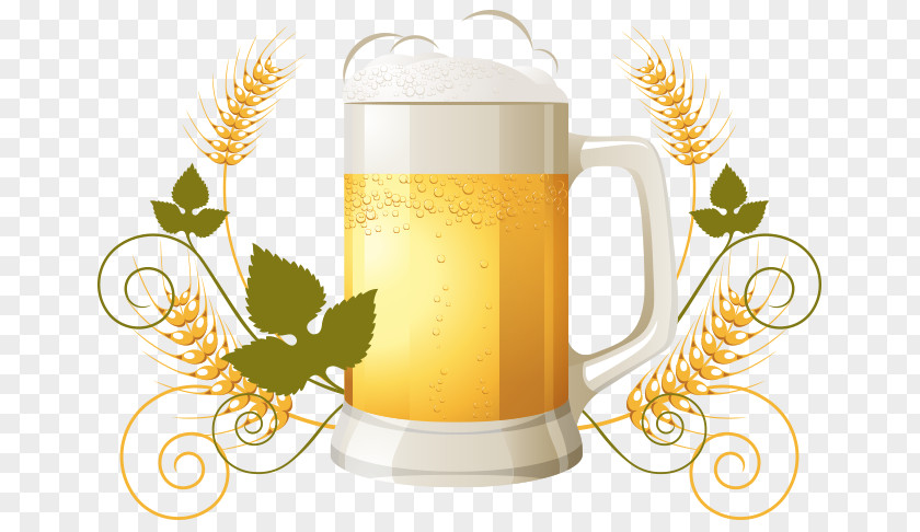 Vector European-style Beer Draught Glassware Bottle PNG