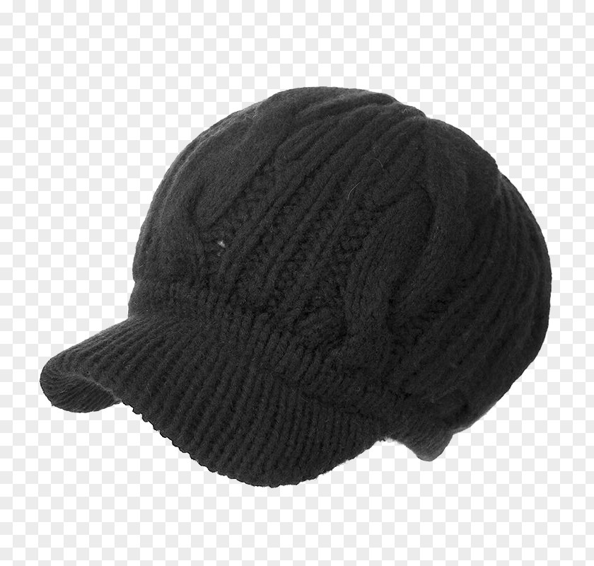 Black Cold Cap Merino Knit Beanie Wool Knitting PNG