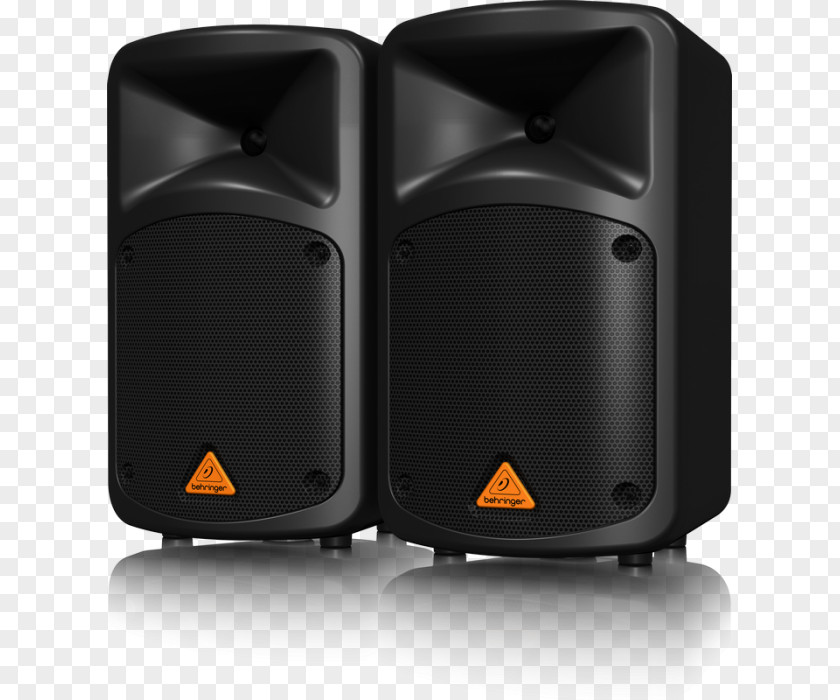 Microphone Active PA Speaker Set Behringer EPS500MP3 Built-in Mixer Public Address Systems Loudspeaker Europort PNG