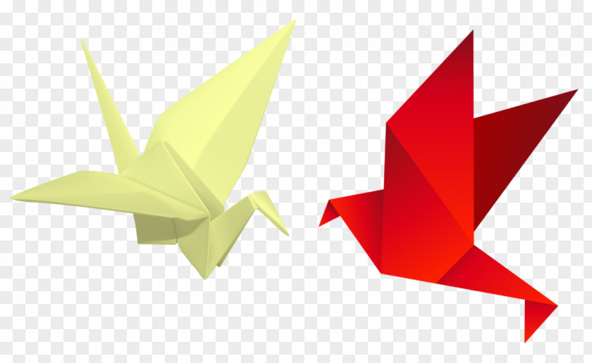 Paper Art Origami Crane Bird PNG