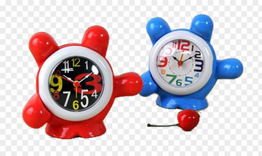 Red Blue Hand In Alarm Clock Creativity Download PNG