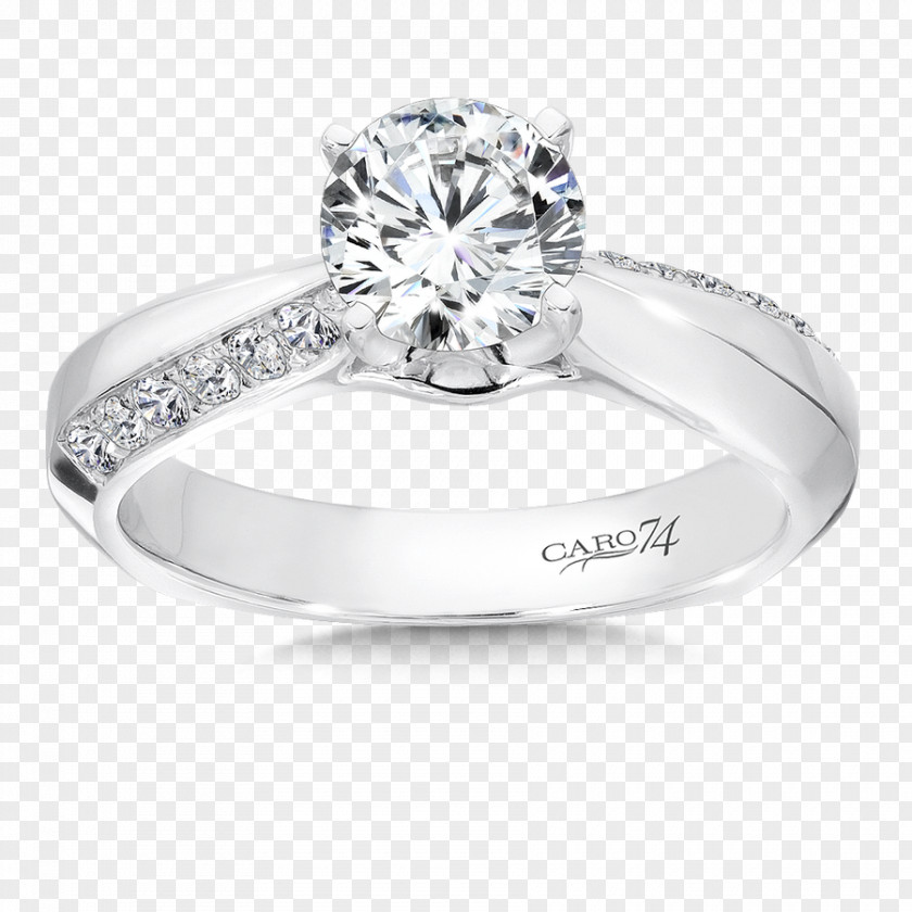 Ring Engagement Princess Cut Diamond PNG