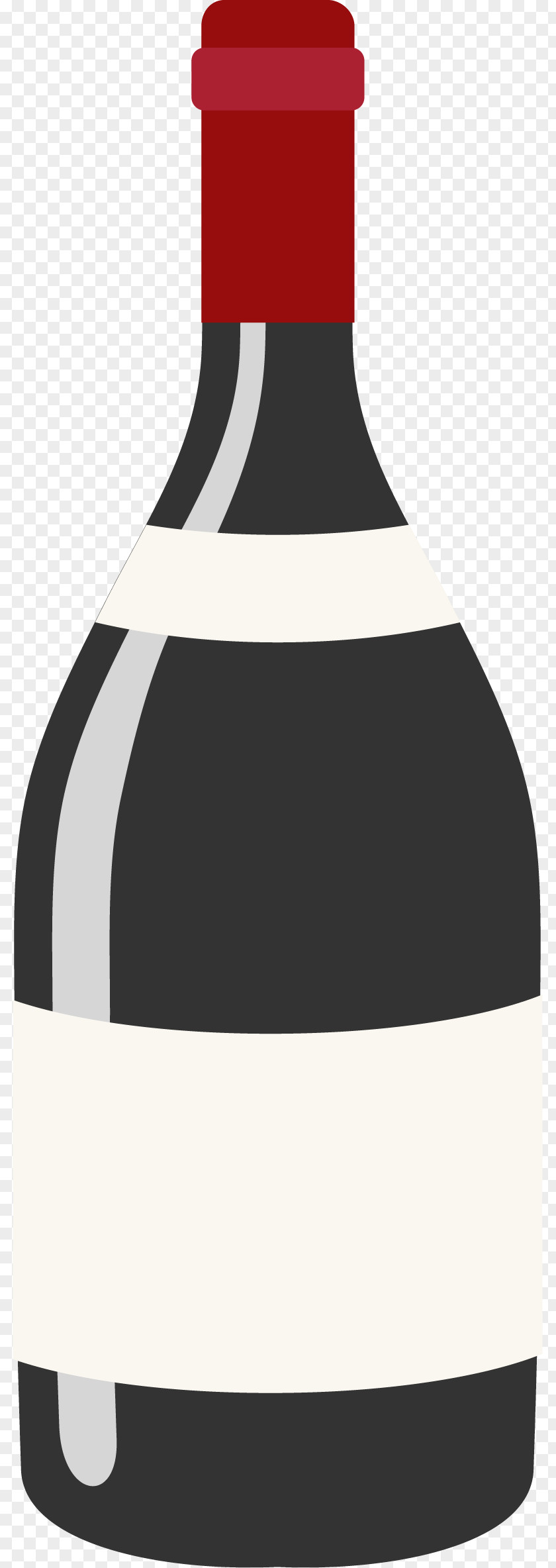 Cartoon Red Wine Bottle Drawing PNG