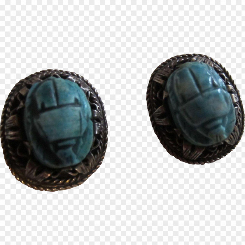 Egyptian Symbols Scarab Beetle Turquoise Earring Bead Barnes & Noble Button PNG