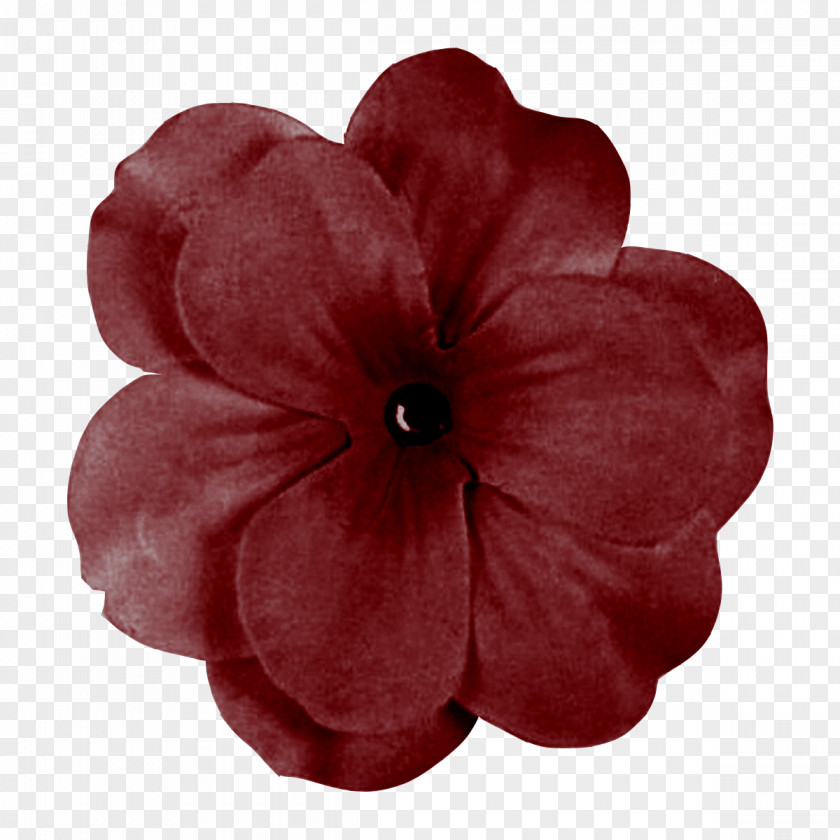 Red Flower Digital Scrapbooking Clip Art PNG