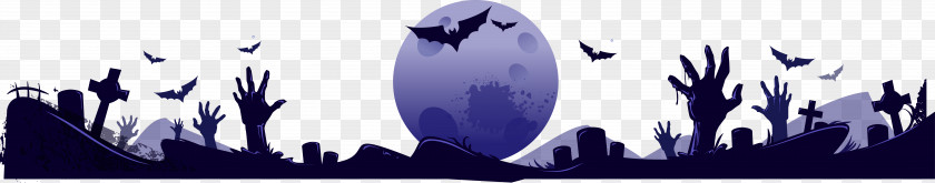 Vector Horror Graveyard Halloween Cemetery Grave PNG