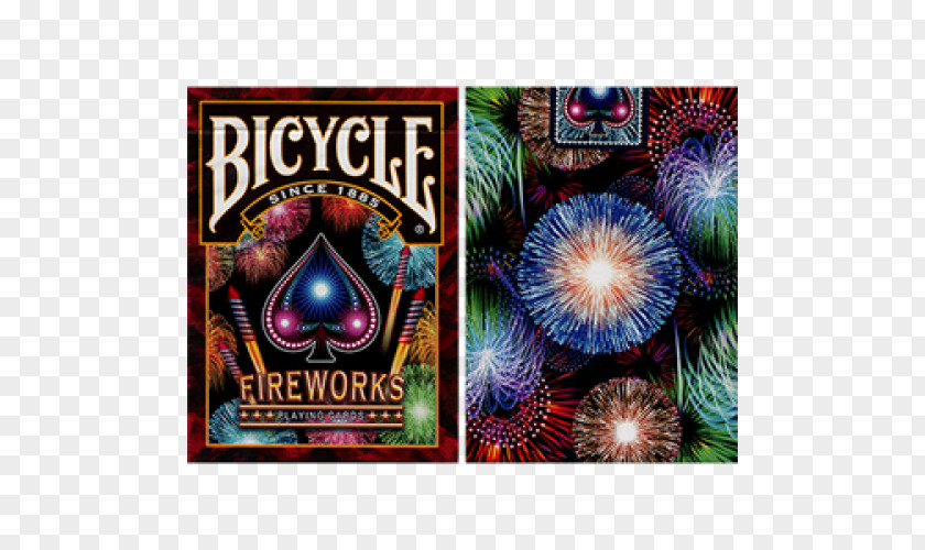 Beautiful Fireworks United States Playing Card Company Bicycle Cards Magic Game PNG