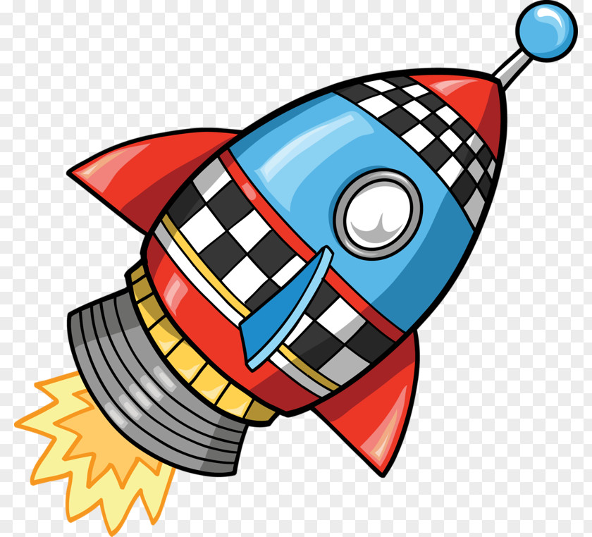 Hand-painted Rocket Spacecraft Clip Art PNG