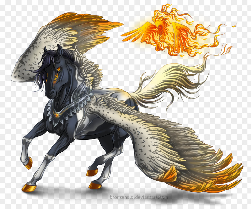 Horse Unicorn Gray Wolf Mane Pegasus PNG