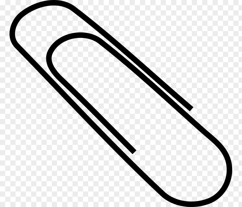 Paperclipblackandwhite Paper Clip Art PNG