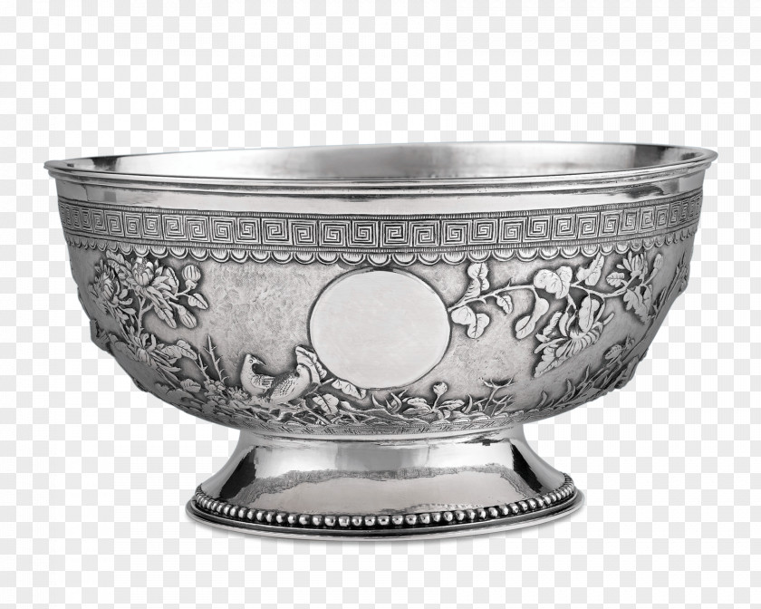 Silver Chinese Export Porcelain Tableware Bowl PNG