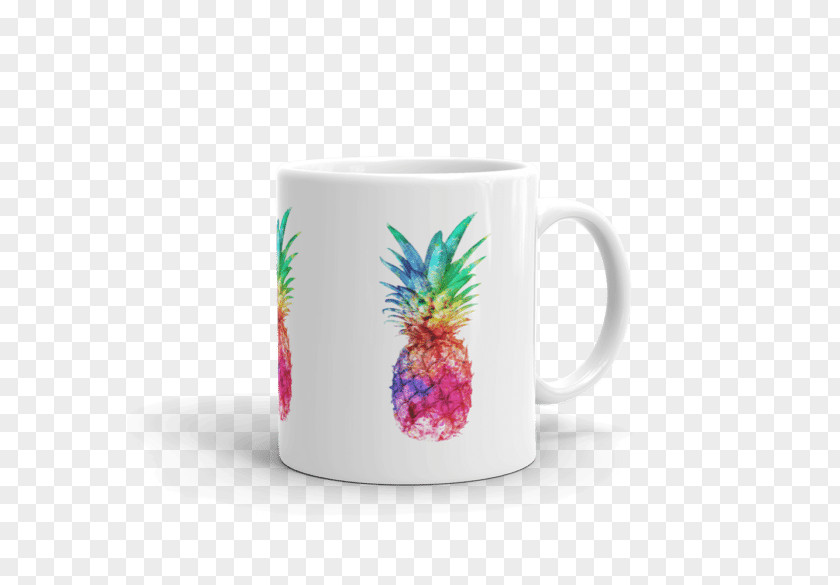 Watercolor Pineapple Mug Coffee Cup Tableware Ceramic PNG