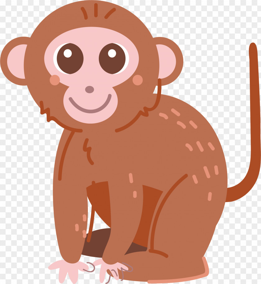 Cute Little Monkey Primate Ape Clip Art PNG