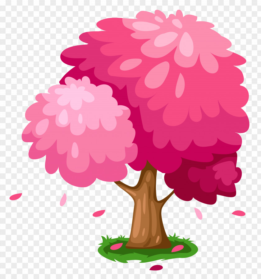 Cute Pink Spring Tree Clipart Drawing Graphics Clip Art PNG