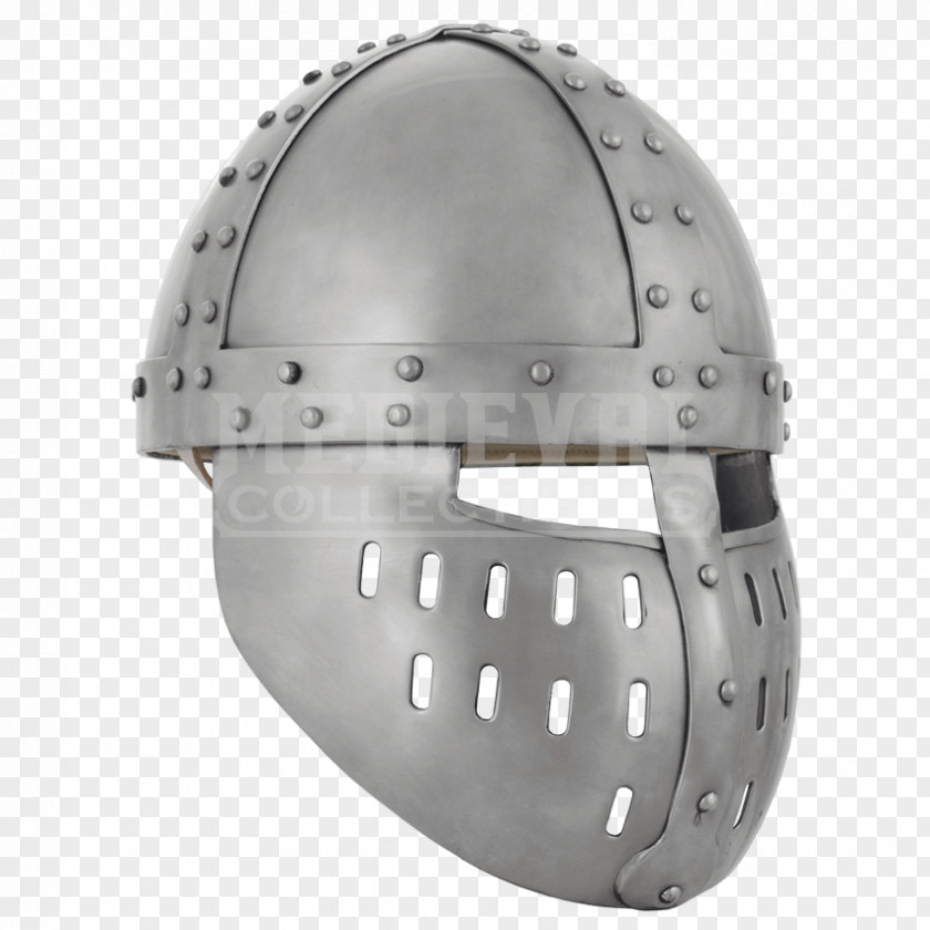 Knight Spangenhelm Middle Ages Face Shield Crusades PNG