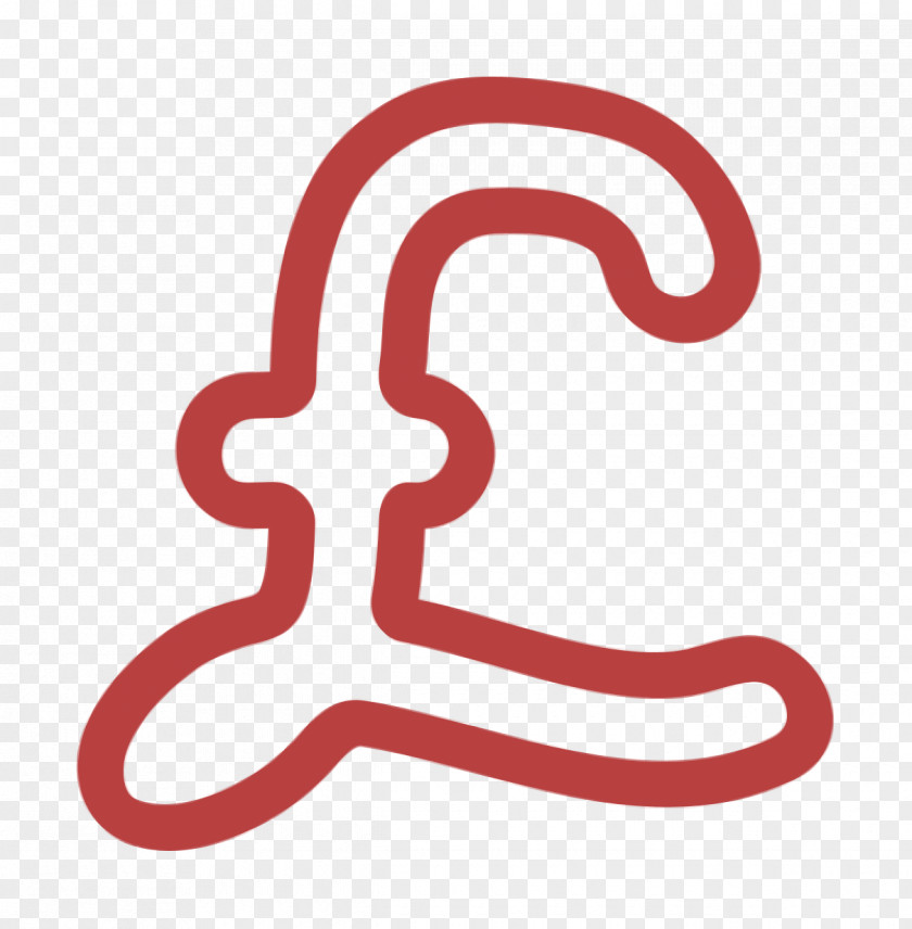 Pound Icon Hand Drawn Currency Symbol Outline PNG