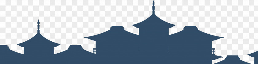 Silhouette Of Architecture Chinoiserie PNG